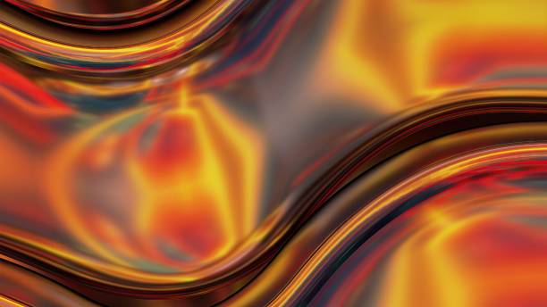 istock Fiery red two striking lines of beautiful Bezier Abstract, dramatic, modern, luxurious and exclusive 3D rendering graphic design elemental background material. 1462347355