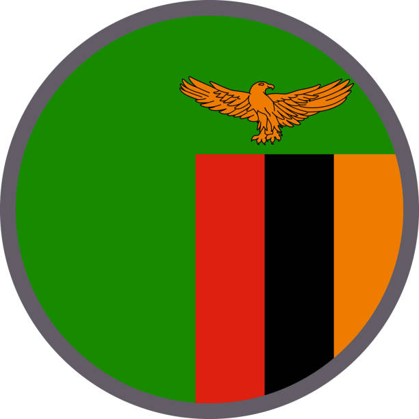 Zambia national flag icon vector Illustration material Zambia national flag icon vector Illustration material zambia flag stock illustrations