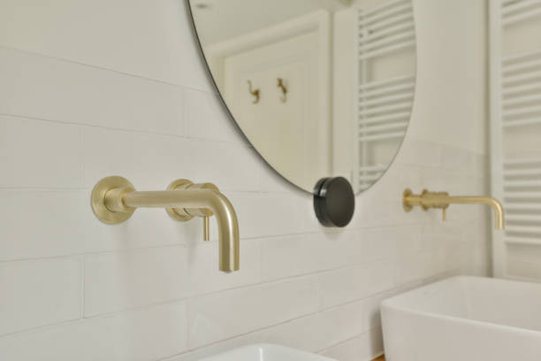 istock Toilet and shower in bathroom 1462385143