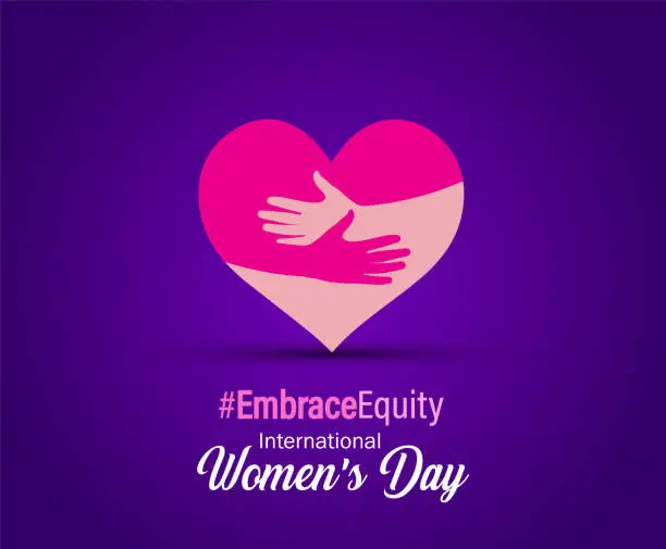 Vector illustration of International Women's Day 2023, campaign theme: #EmbraceEquity.