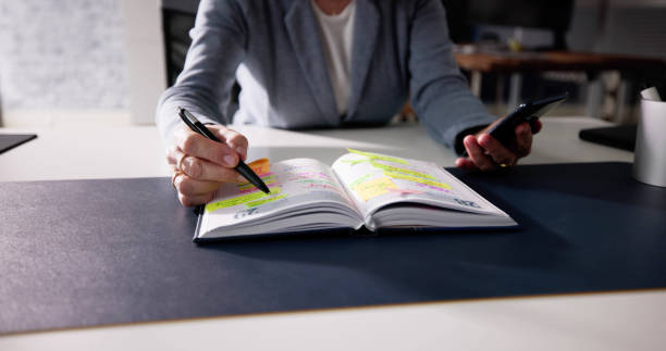 istock Calendar Schedule List At Desk And 1462442823