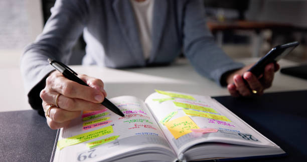 istock Calendar Schedule List At Desk And 1462443374