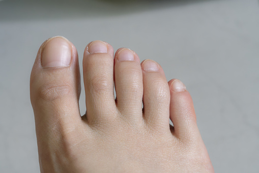 Skincare of a beauty female feet