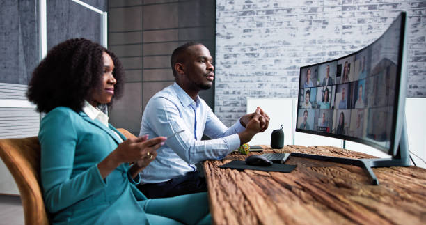 istock Online Video Conference Meeting On Tablet 1462446007