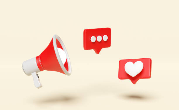istock red megaphone or hand speaker with chat bubbles,social media,like notifications,like heart icons isolated on beige.health love,world heart day,valentine's day concept,3d illustration,3d render 1462467939