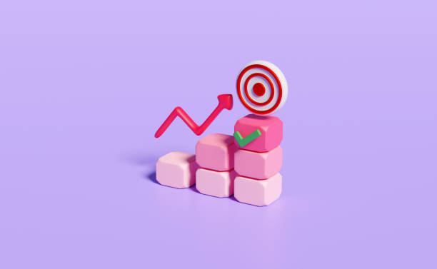 istock charts,graph with analysis business financial data,online marketing,arrow,check,target isolated on purple background,business strategy,growth concept,3d illustration,3d render 1462472512