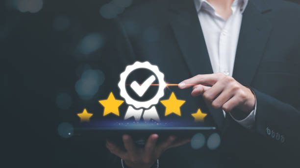 istock Industry Certification, Guarantee, business insurance ,product Certification Management,best quality assurance concept for product assurance, standard quality, ISO,Businessman and virtual icon 1462499523