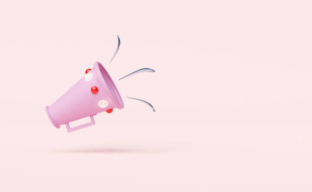 istock orange megaphone or hand speaker with water splash isolated on pink background.online shopping concept,3d illustration or 3d render 1462505992
