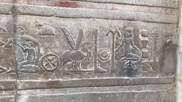 Ancient unique relief, Temple of Kom Ombo, Egypt