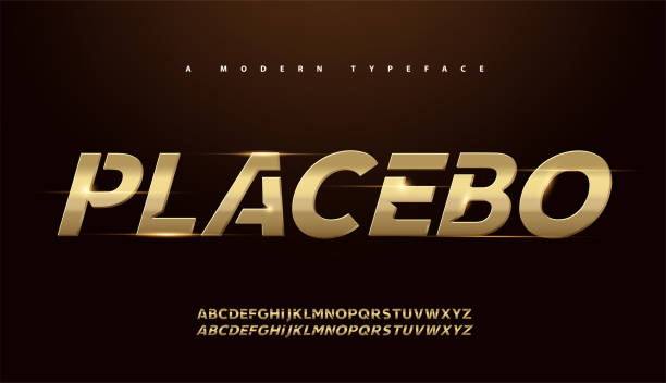 Sport Modern Alphabet Gold Font. Typography 3D urban style vector art illustration