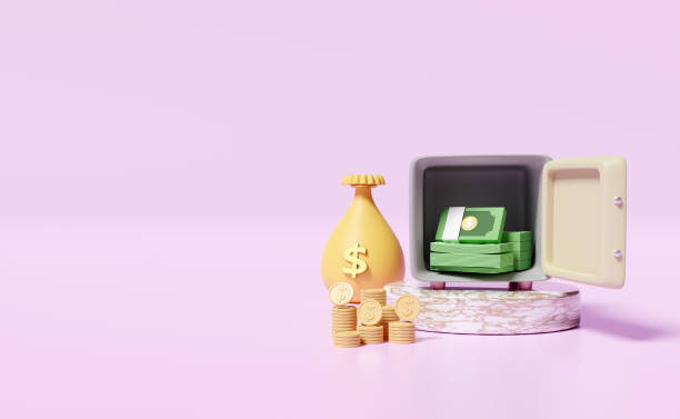 istock cylinder podium marble with open safe box,coins stack,banknote,bag money dollar isolated on pink background.,business banking concept ,3d illustration or 3d render 1462512671
