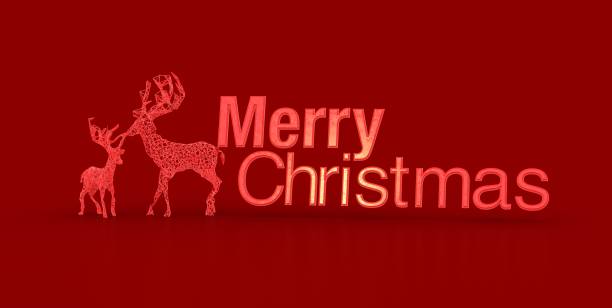 istock 3D rendering of Merry Christmas card background 1462530399