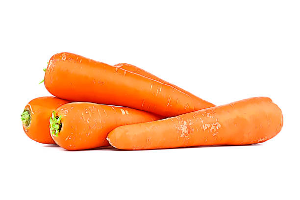 carota verdura sfondo bianco isolato vettoriale cartone animato - whole carrots foto e immagini stock