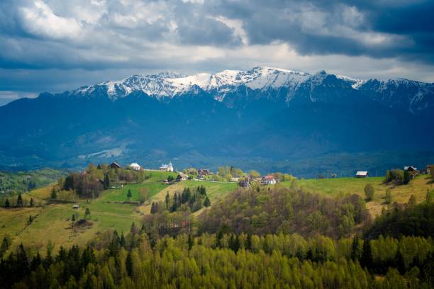 istock Landscape view of the small village with 1462533433