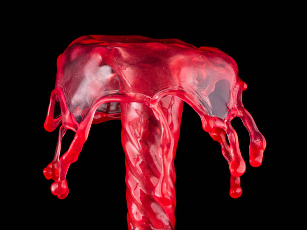 istock red water fountain on black background 1462534039