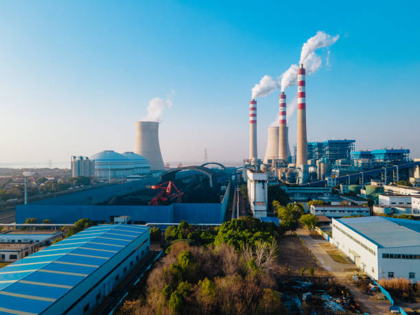 istock Chimney of plant power station 1462534601