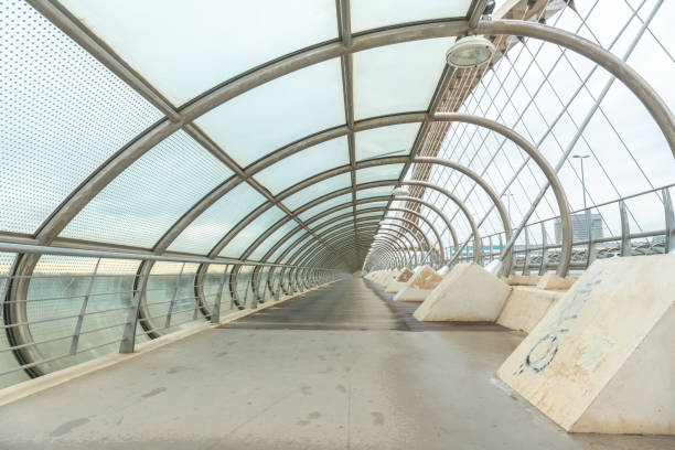 istock Beautiful view of the Third Millennium Bridge on a rainy day 1462544325