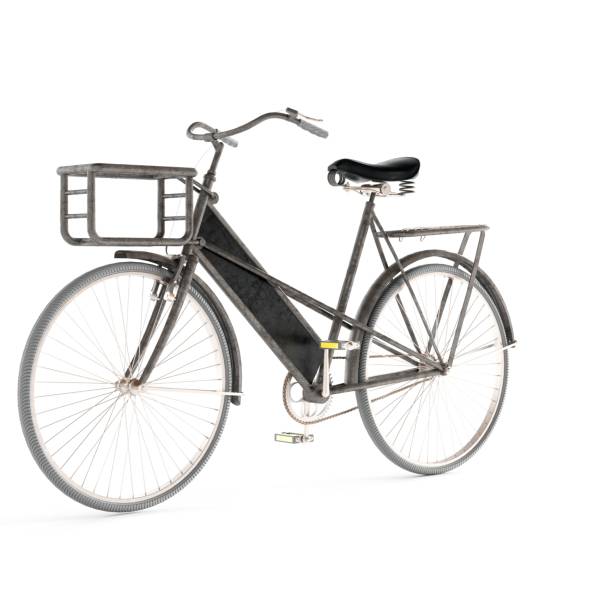 istock 3D rendering of bicycle in white background 1462547365