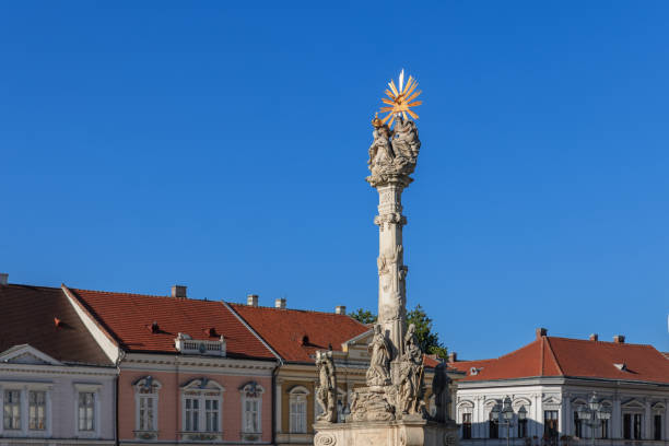 Plague Column (Coloana Ciumei), also known as Holy Trinity Monument, is Baroque monument placed in Timisoara Union Square (Piata Unirii) in 1740 to commemorate  plague epidemic end, Romania