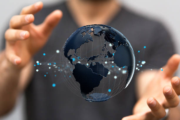 istock 3d rendering of a digital globe for global network and team connection 1462560298