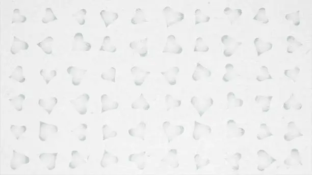 Vector illustration of Soft Valentine Day or love theme light grey backgrounds with a design of all over faint hearts pattern in faded colour