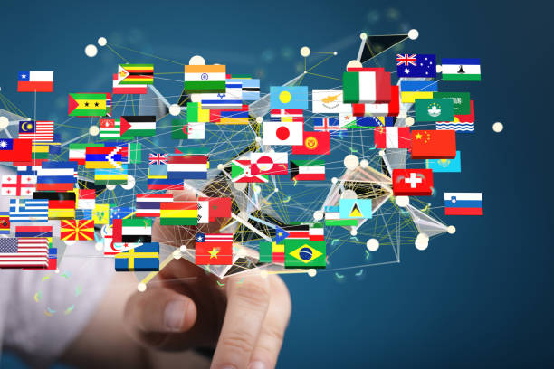 istock 3D rendering of the world's national flags on a blurry background 1462561873