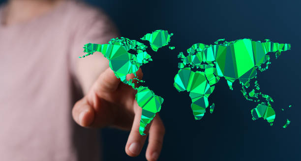 istock 3D rendering illustration of grass earth globe 1462562283