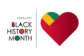 istock Black history month celebrate. Heart shape. Vector illustration design graphic Black history month stock illustration 1462578815
