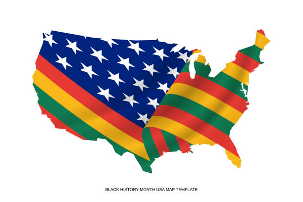 istock USA Concept. Black history month celebrate. Heart shape. Vector illustration design graphic Black history month stock illustration 1462586381