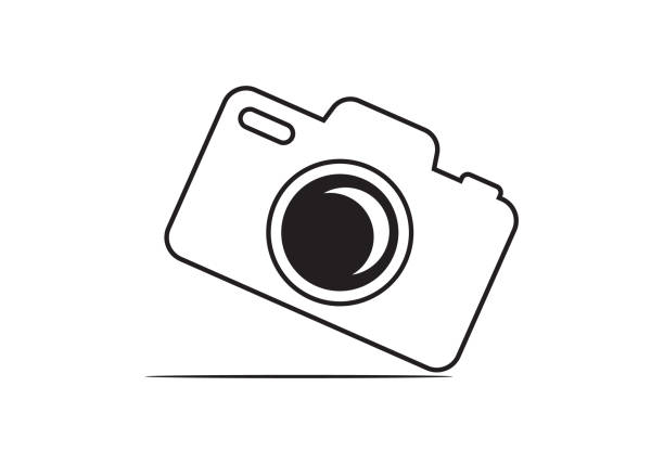 photo camera icon on white background vector illustration of photo camera icon on white background reel to reel tape stock illustrations