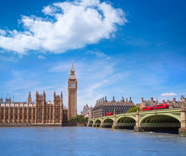 istock London Big Ben tower, Westminster bridge over Thames river England UK 1462607393