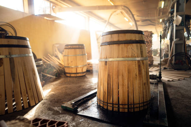 istock Oak barrels at the wood workshop 1462613567