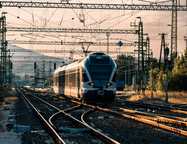 istock High speed train in motion at sunset, Europe, Hungary 1462617753