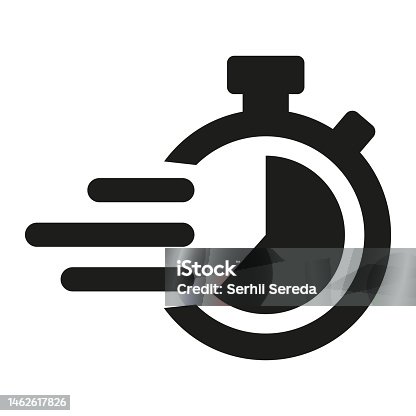 istock Task time icon on white background. 1462617826