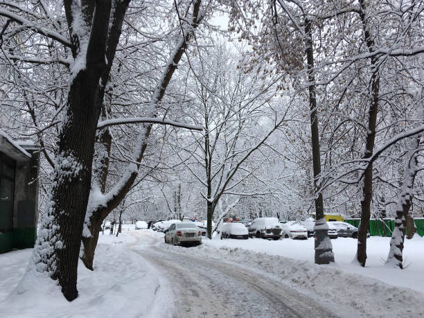 istock Winter courtyard in the city 1462623208