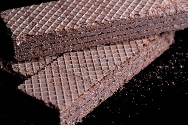 istock Delicious fresh waffles with hazelnut chocolate 1462624660