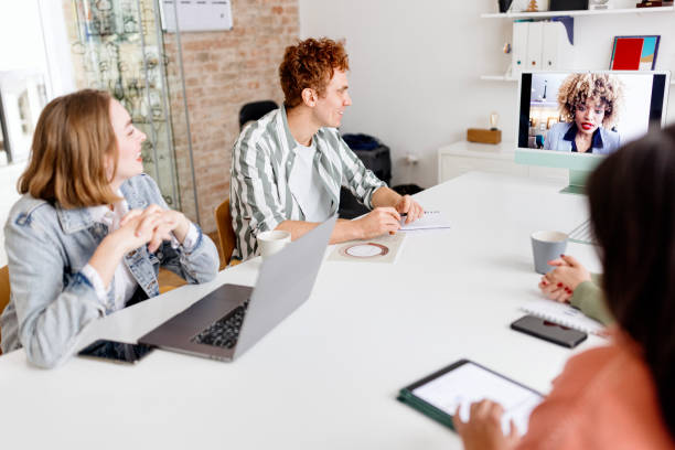 istock Business colleagues having a meeting, discussing project 1462635401