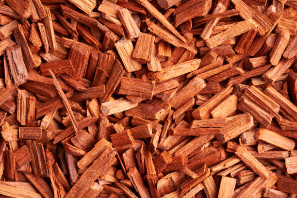 istock Background made of red sandalwood chips 1462638484