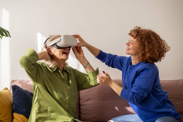 istock Grandma and granddaughter exploring virtual reality together 1462643391