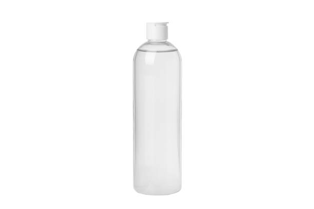 istock Moisturizing toner, serum, micellar water isolated on white background. Transparent cosmetic bottles. With dispenser 1462651528
