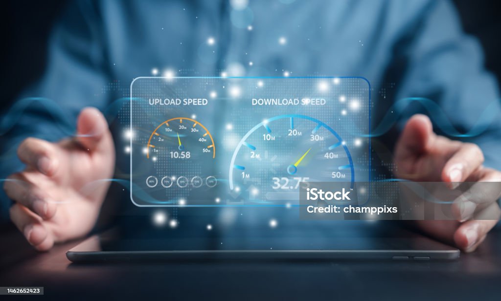 Super Fast Internet Connection Speedtest Bandwidth Network Technology ...