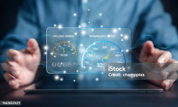 High Speed Computer Network Connection Super Fast Internet Connection Speedtest Bandwidth Network Technology ...