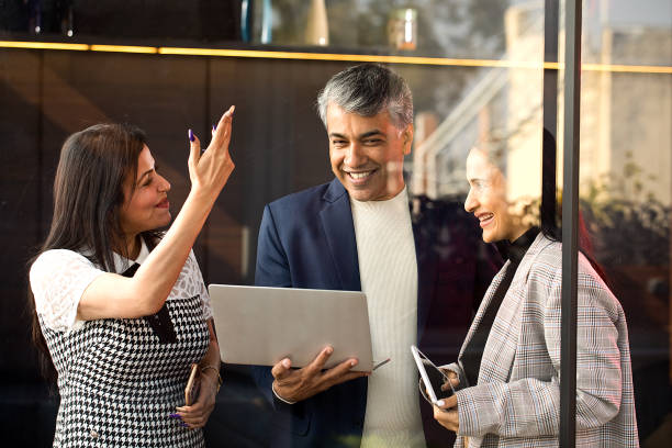 istock Business people with laptop at office 1462654747