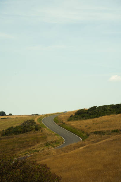 istock A swirly road going op a hill with dry grass in summer 1462661514