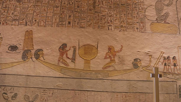 istock A royal burial ground for Ramesses IX. The ceiling is vaulted, and is decorated with pictures of the ancient Egyptian gods, The Valley of the King 1462665607