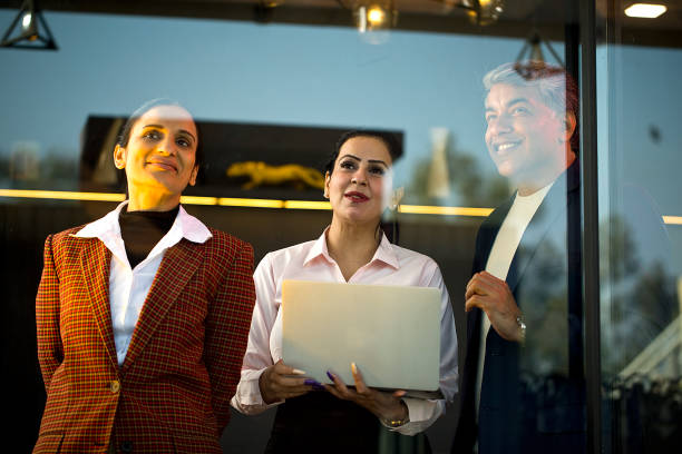 istock Business people with laptop at office 1462665693