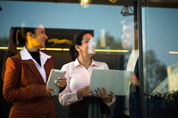 istock Business people with laptop and digital tablet at office 1462665773
