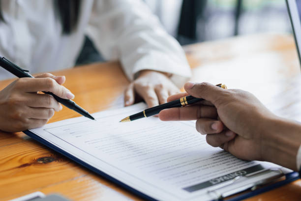 istock Signing and signature contract agreement document. 1462668497