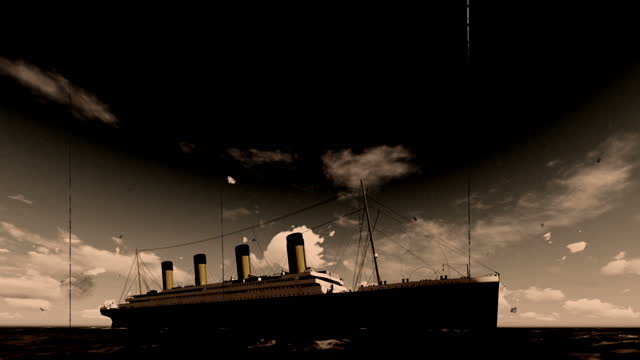 Titanic 1912 animation in 3D