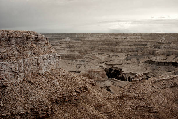 podczerwień sepia tone wielki kanion arizona - national landmark outdoors black and white horizontal zdjęcia i obrazy z banku zdjęć